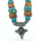 Antique Tribal Turquoise and Yellow stone Necklace