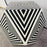 Art Deco Style Sculptural Resin Black and White Side or End Table, a Pair