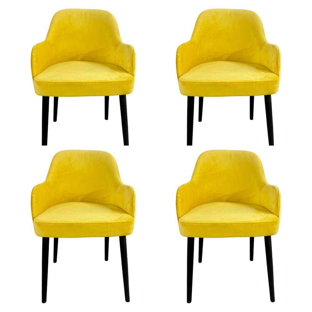 Barrel Back Armchair or Side Chair Mid-Century Modern Style, a Set of 4