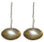Oval Shaped Modern Gold Brass Pendant Chandeliers, Pair
