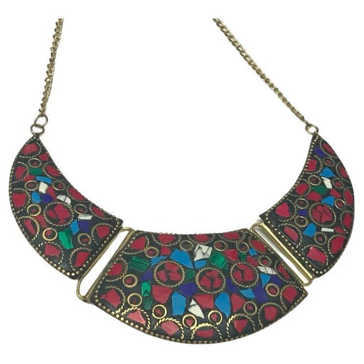 Multicolor stones eclectic Necklace