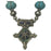 Antique Tribal Turquoise & Silver Necklace