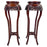 Oriental Chinese Carved Rosewood Pedestal, Plant Stand with Granite Top, a Pair