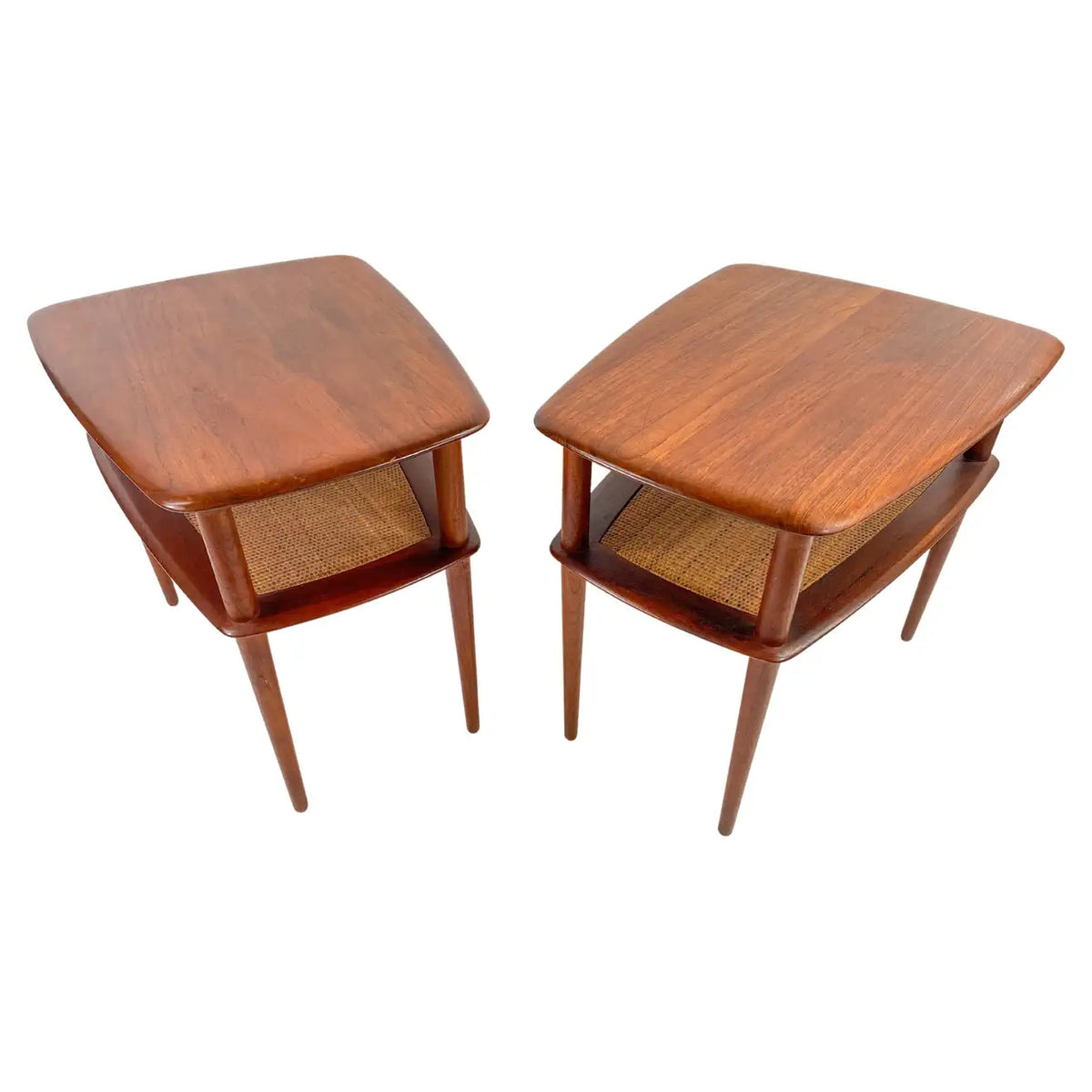 Two tier end table mid century clearance