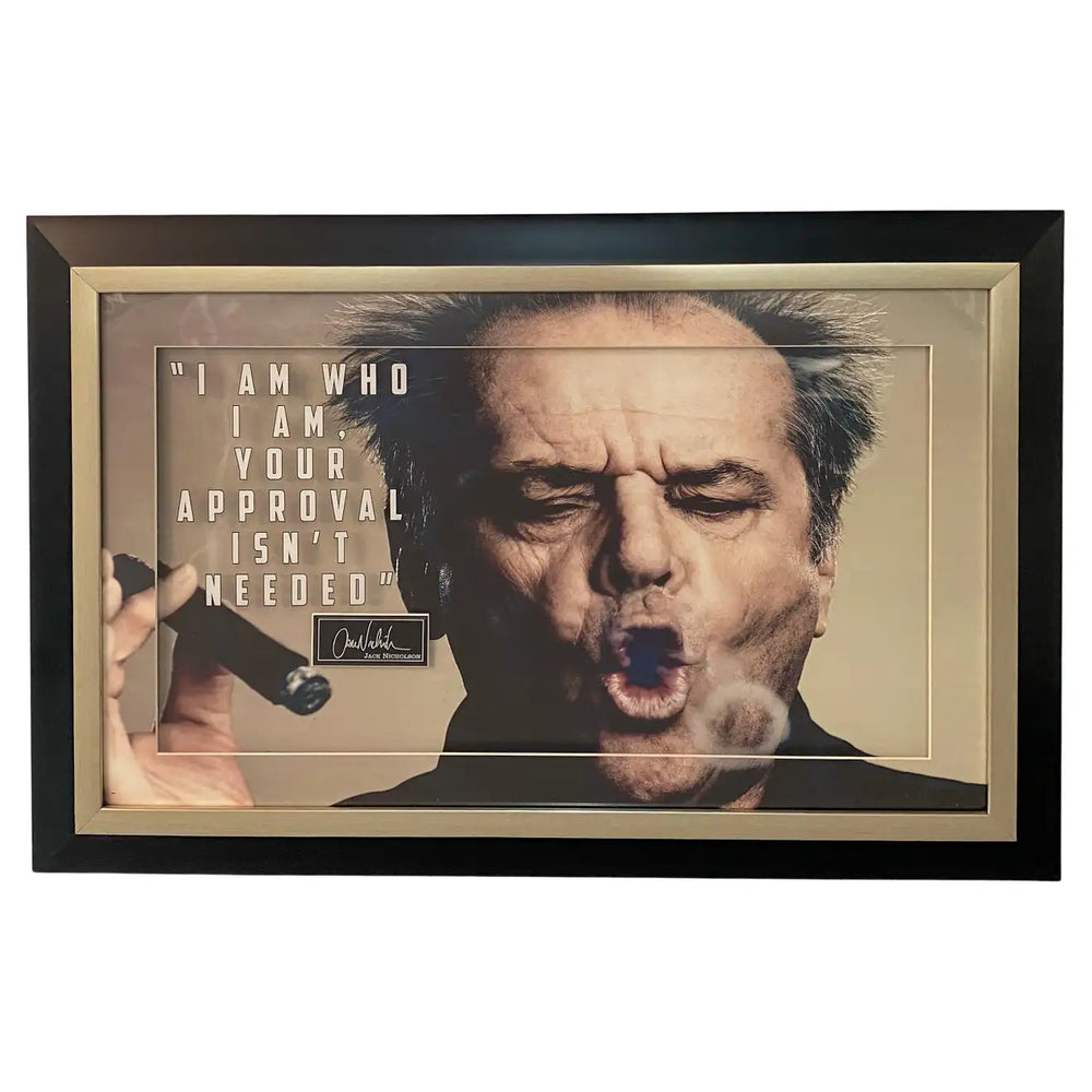 Jack Nicholson Cigar Photography with Laser Engraved Signature, 3D Framed