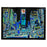 Urban Expressionist Digital Photography on Plexiglass Titled "Night On Broadway"