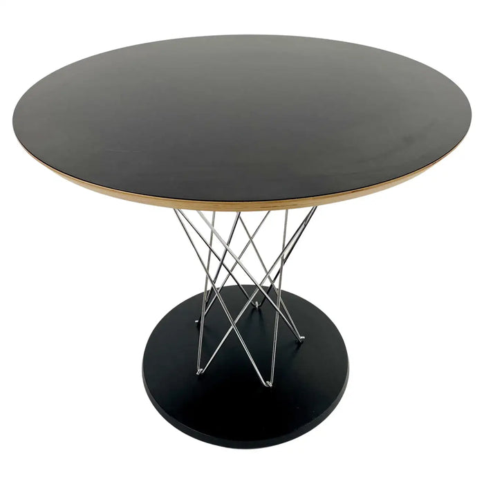 Isamu Noguchi Cyclone End Table for Knoll, MCM Black Laminate and Chrome, Signed