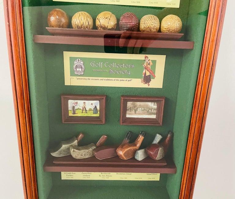 Golf Collector's Society With Golfballs and Clubs Box