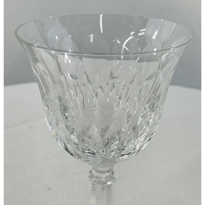 Hand Cut Crystal Wine/Water Glasses and Dessert Bowls, a Set 12