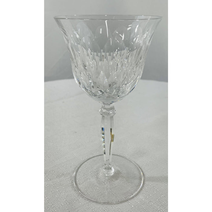 Hand Cut Crystal Wine/Water Glasses and Dessert Bowls, a Set 12