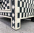 Art Deco Style Black and White Checkers Design Dresser, Chest or Commode