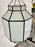 Art Deco Style White Milk Glass Octagon Shaped Chandelier, Pendant or Lantern
