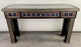 Hollywood Regency Style Blue & Silver Console with  Mirror in Filigree Design