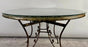 Rene Drouet Style French Neoclassical Hand Painted floral top and wrought iron