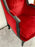 Marteen Baas Renaissance Revival Style Smoke Red Velvet Wingback Chair & Ottoman
