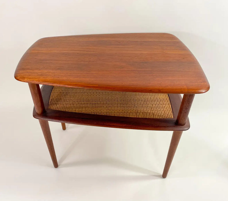Mid-Century Modern Danish John Stuart Two Tier Wooden Side or End Table, a Pair