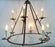 French Gothic Wrought Iron Circular Chandelier, 10 Lights