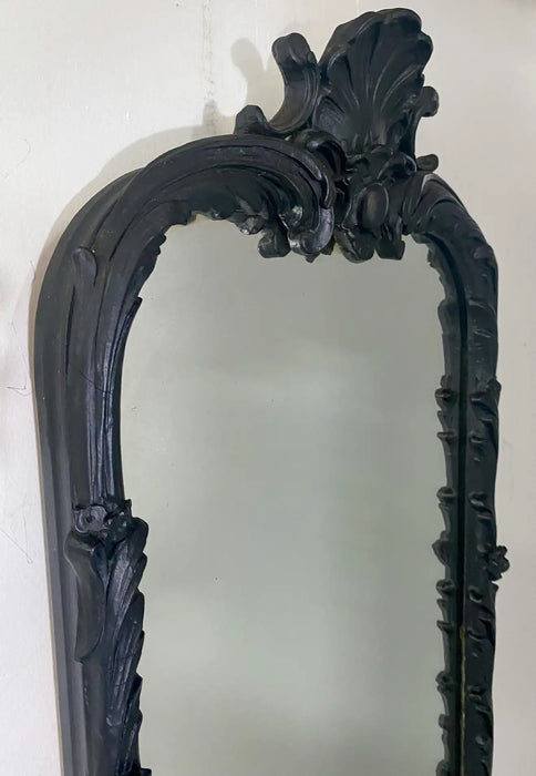 Gothic Style Cast Iron Black Wall Mirror