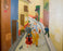Impressionist City Scene Painting in the Manner of Fernando Botero