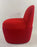 Modern Studio TK Custom Red Knit Fabric Slipper Chair or Pouf with Back, a Pair