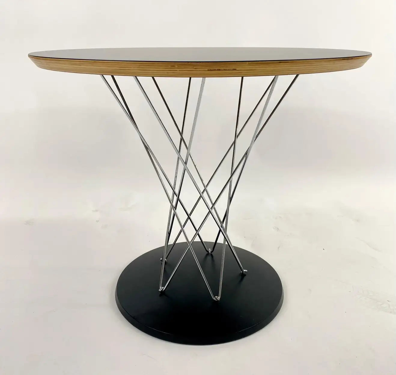 Isamu Noguchi Cyclone End Table for Knoll, MCM Black Laminate and Chro Isamu Noguchi Cyclone End Table for Knoll, MCM Black Laminate and Chro