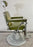 Art Deco Presidential Hydraulic Koken Barber Chair in Green Leather