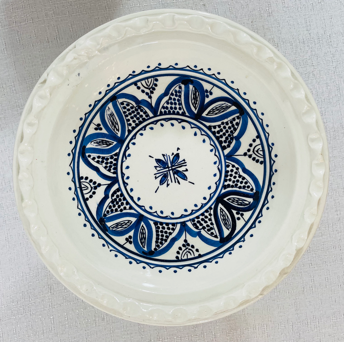 Moroccan Ceramic Dessert Plate, a Pair