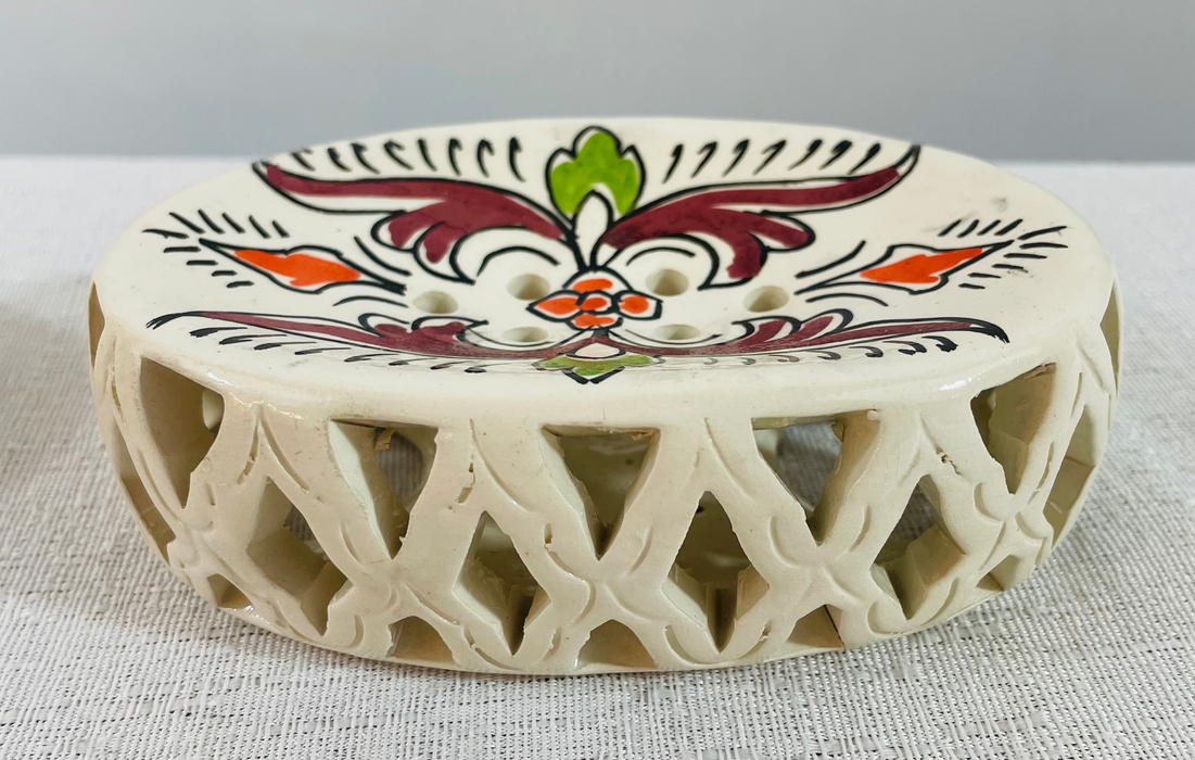 Moroccan Handmade Ceramic Soap Dish, a Set of 5