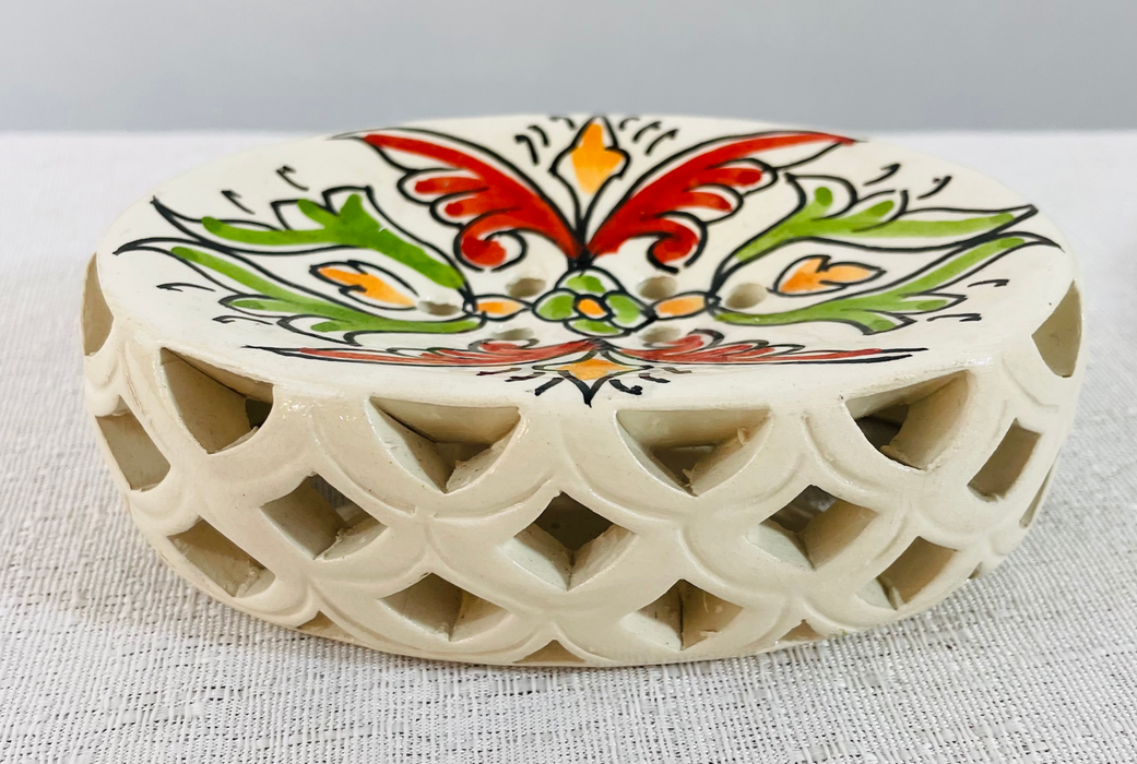 Moroccan Handmade Ceramic Soap Dish, a Set of 5