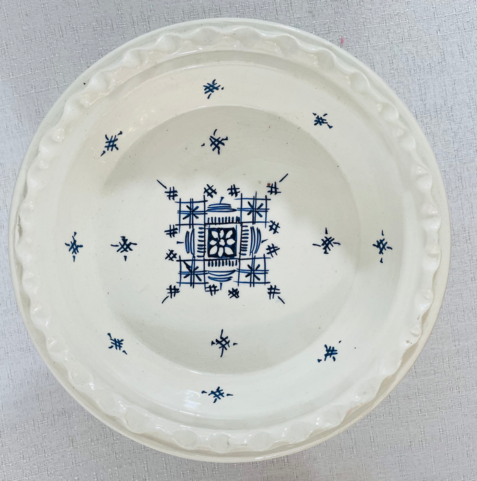 Moroccan Tribal Ceramic Dessert Plate, a Pair