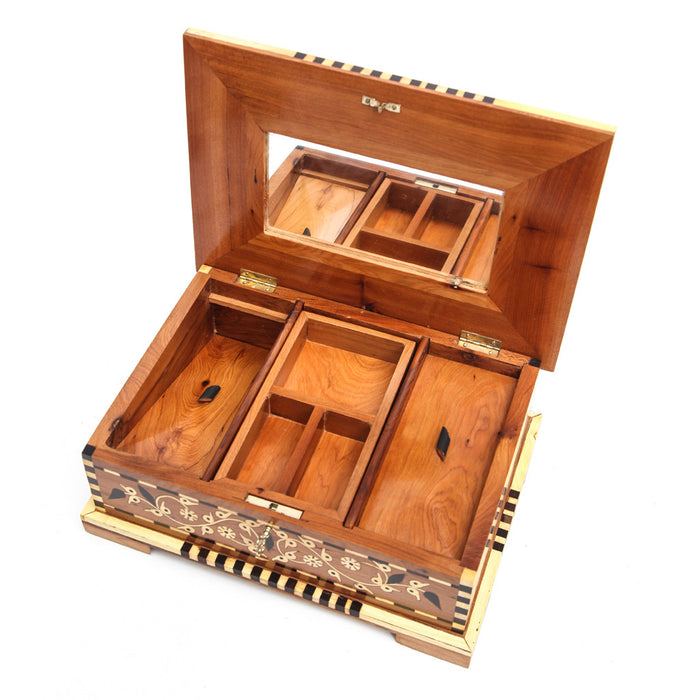 Moroccan Jewelry Box Handmade of Thuya Wood