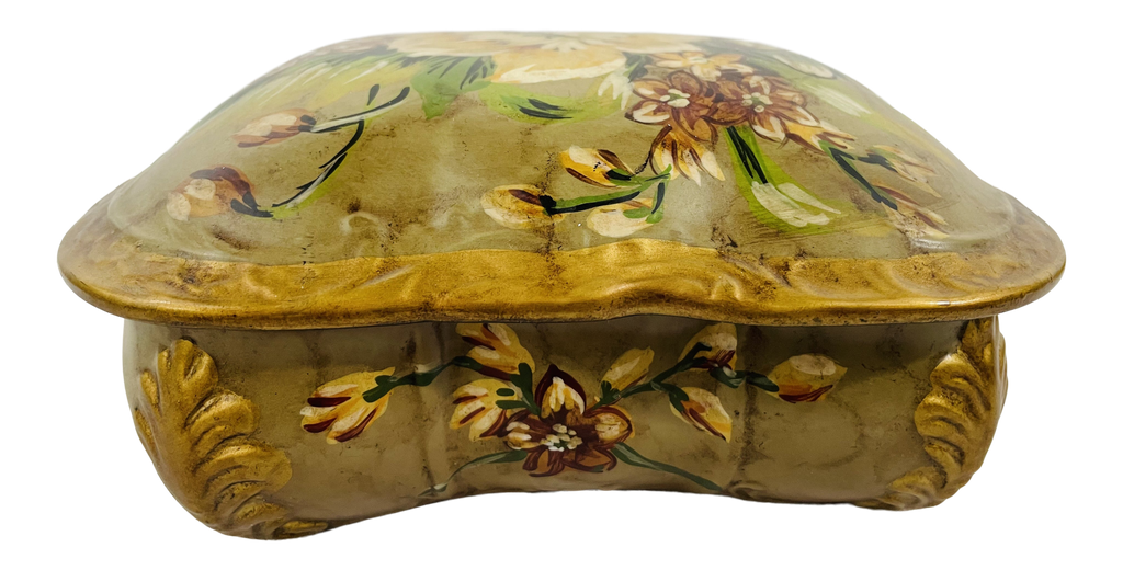 Raymond Waites Lidded Ceramic Box With Floral Design