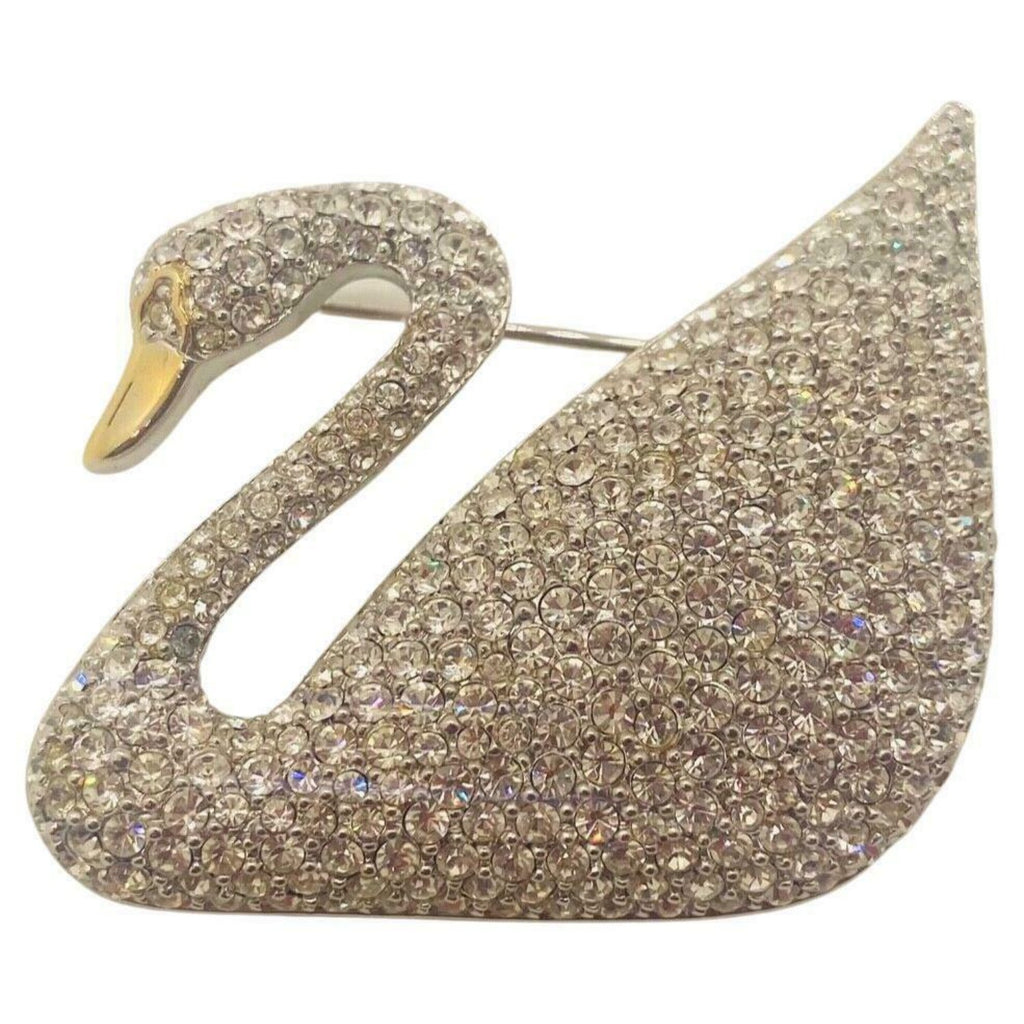 Swarovski deals swan brooch