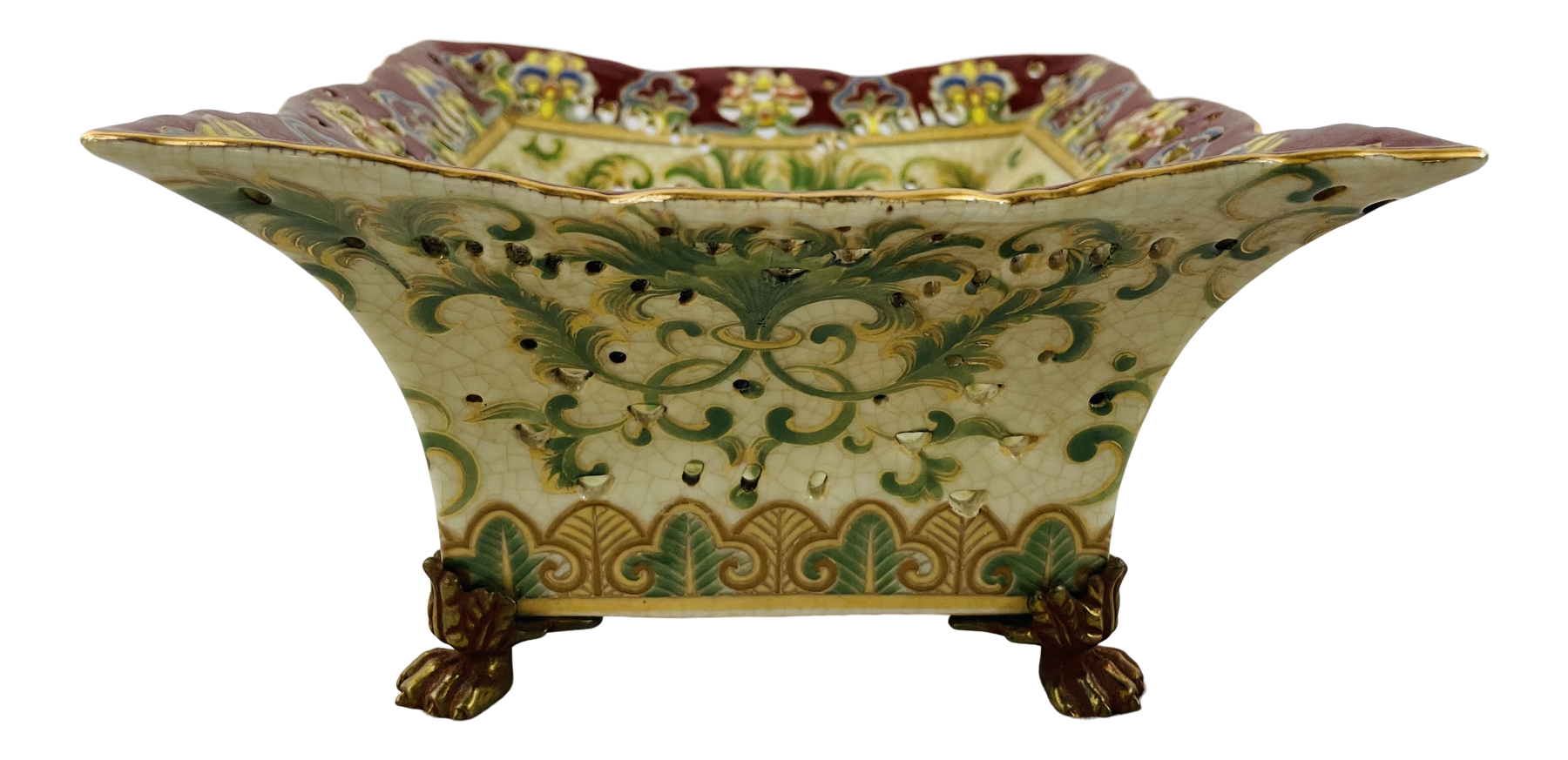 Vintage Ceramic Chinoiserie Planter or Jardiniere