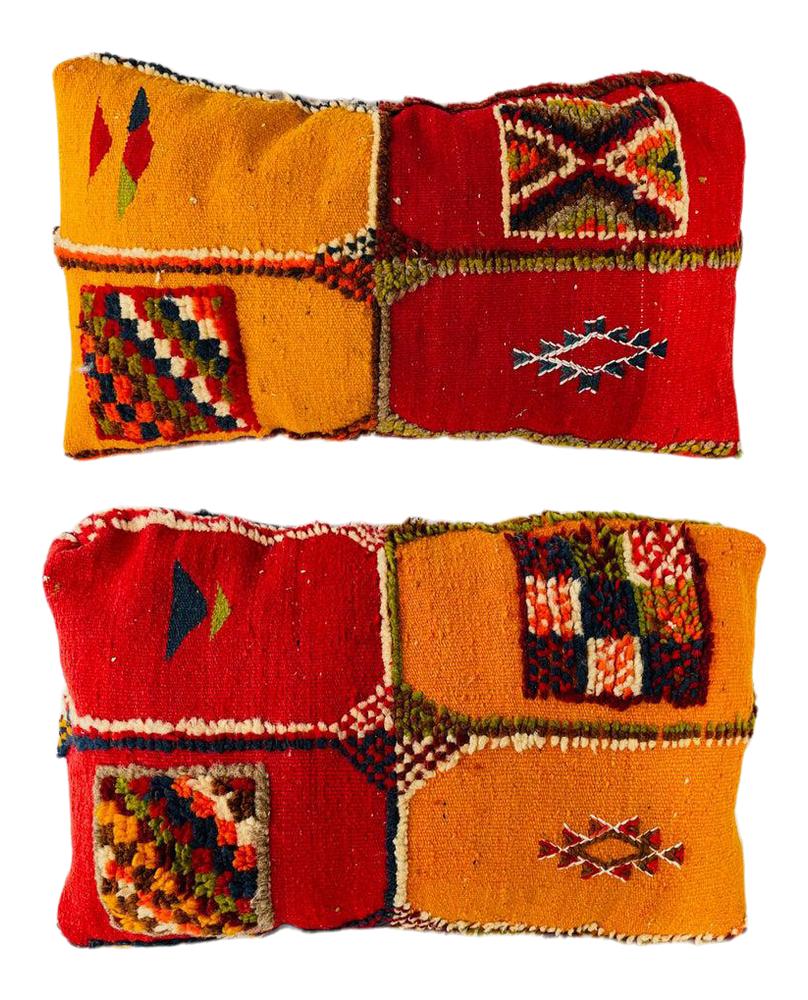 Vintage Handmade Kilim Cushion or Pillow, a Pair