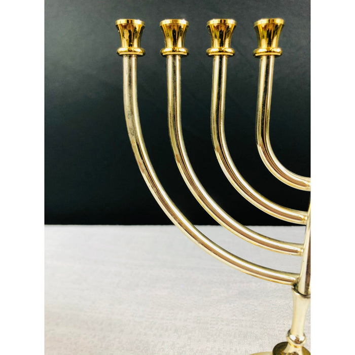 Vintage Lidar Menorah 9 Branches Silver and 24 K Gold